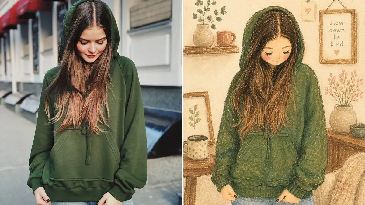 Cozy Pastel Portrait – Storybook Photo Effect